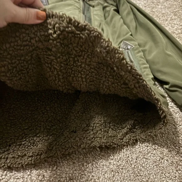 Anthropologie Oversized Sherpa-Lined Parka Jacket Size Small - Picture 5 of 7